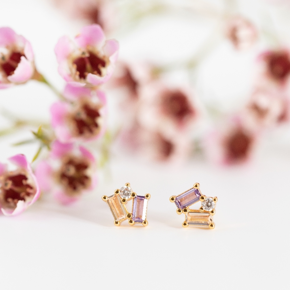 Anastasia Stud Earrings (S925) - Only 3 left! - Picture 2 of 4